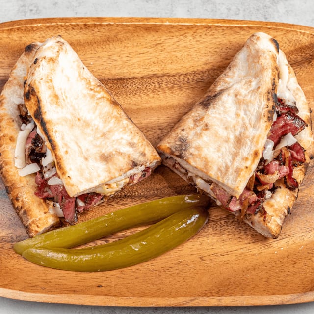 Epic Pastrami Stack Sandwich.