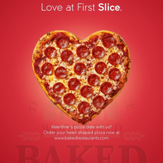 Heart shaped pizza.