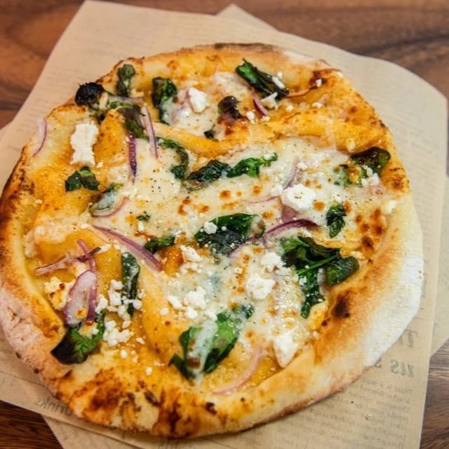 Fresh Spinach Pizza.