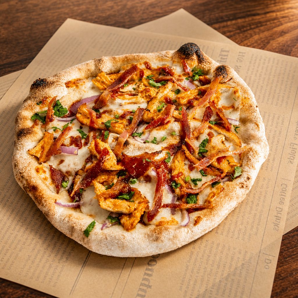 BBQ Chicken Pizza.