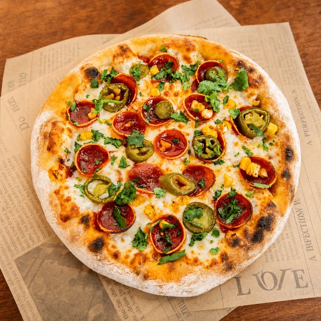 Spicy Mexican Pizza.