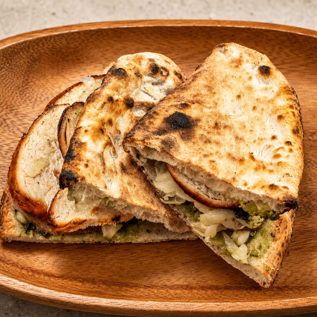 Organic Chicken Melt Sandwich.