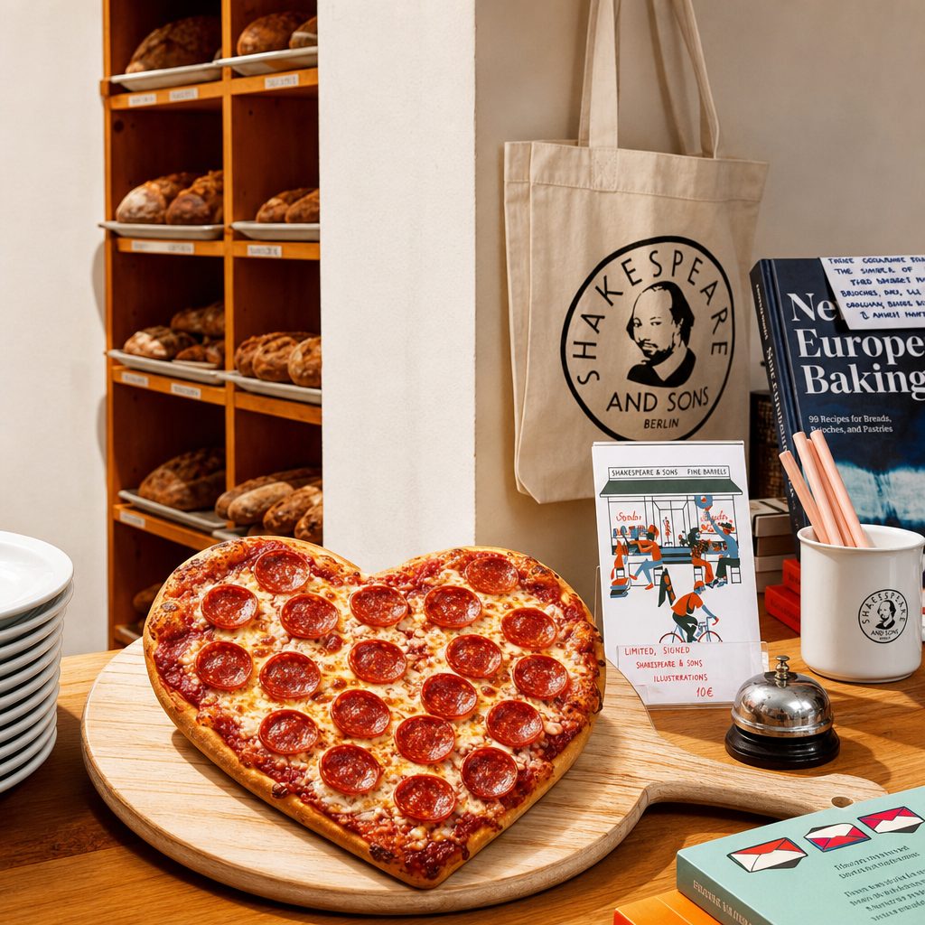 Heart shaped pizza.