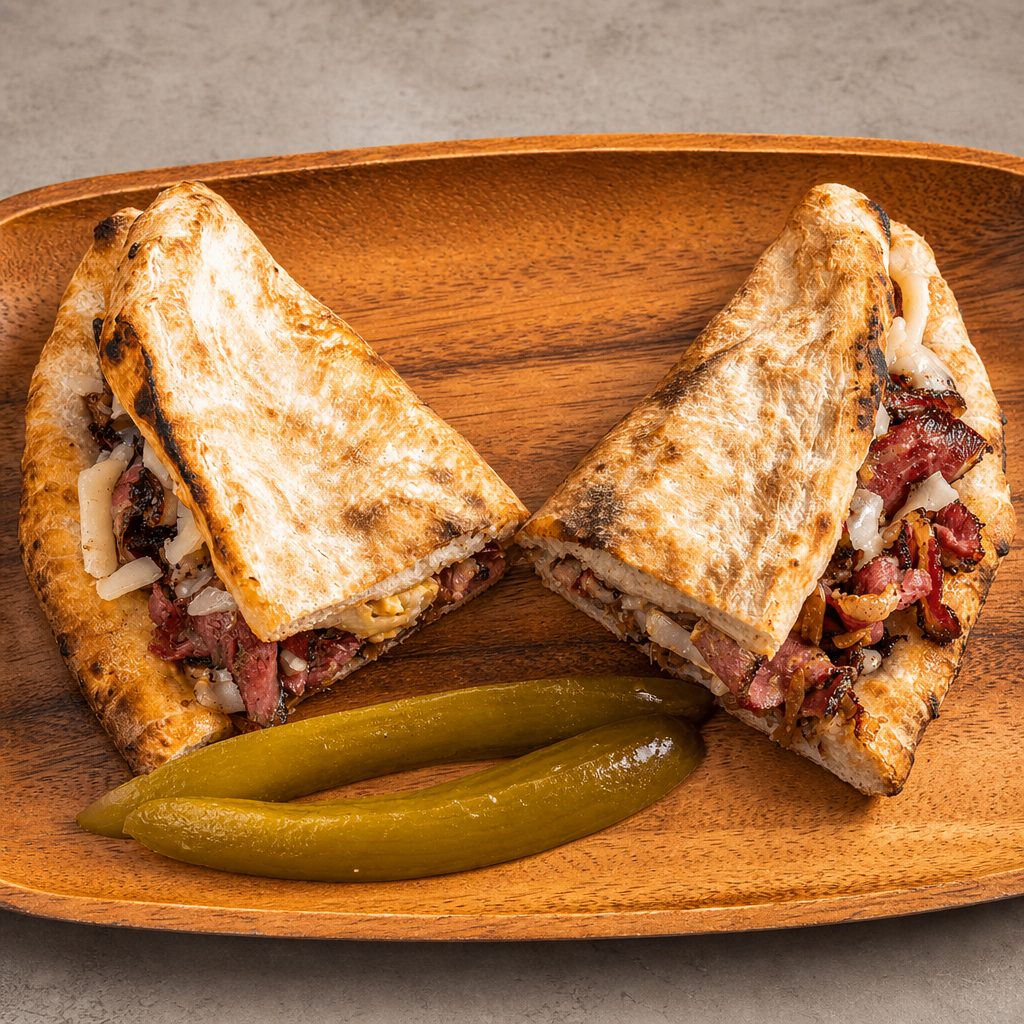 Epic Pastrami Stack Sandwich.